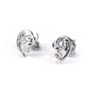   Heart Diamond Earring (0.13 cttw, G H Color, VS2 SI1 Clarity) Jewelry