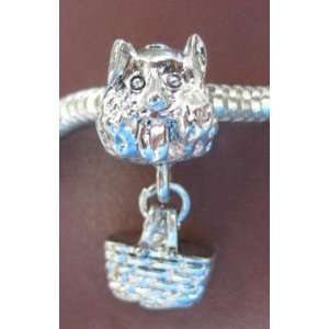 CAT DANGLE Bead compatible With Pandora Chamilia Troll Biagi Bracelets
