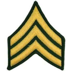  U.S. Army Pair of E5 Sergeant Dress Green Rank Patches 3 