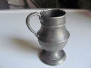   FLETCHER PEWTER MADE IN MASS. USA TANKARD CANDLE HOLDER  
