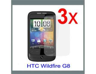 3x Clear LCD Screen Protector Film Guard For HTC wildfire G8 NEW