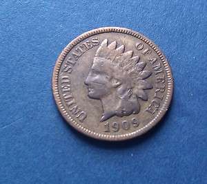 1909 S Indian Cent   Key Date   VG  