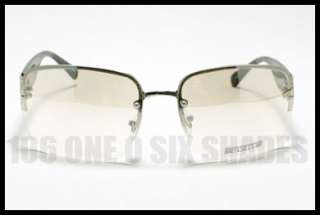   Clear Lens Fashion Eyeglasses Rimless BLACK Temple with Heart design