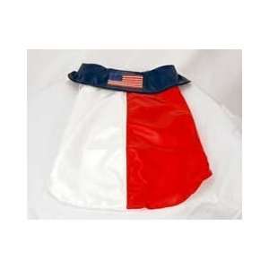  4th of July American Flag Rain Slicker for Dogs (Red 