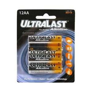  Ultralast UL12AAVP AA ALKALINE BATTERY BULK PACK   12 PACK 