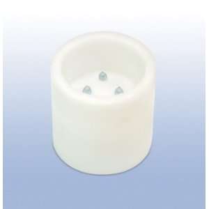  Pack of 2 White Flameless Wax LED Pillar Candles w/Timer 6 