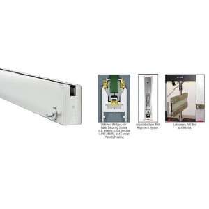 CRL Brushed Stainless Anodized 4 Square Door Rail With Lock for 3/8 