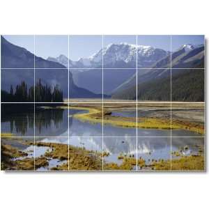  Mountain Picture Mural Tile M008  32x48 using (24) 8x8 