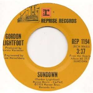   Sundown / Too Late For Prayin (1974 45rpm) Gordon Lightfoot Music