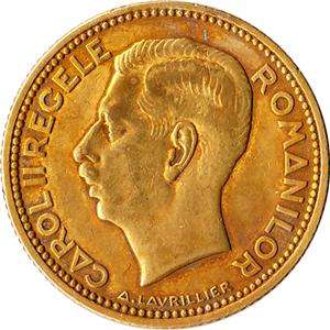 1930 Romania (Kingdom) 10 Lei Coin Carol II KM#49  