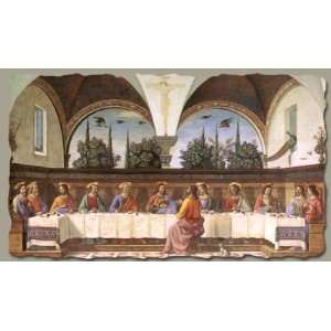  Supper by Ghirlandaio, Italian Made Fresco Reproduction on Plaster 
