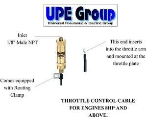 Throttle Control Cable for gas air compressors 24 8hp+  