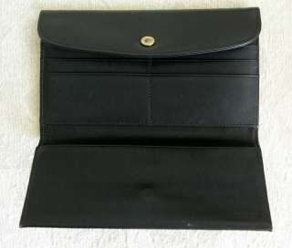 AUTH COACH LEATHER WALLET CHECKBOOK   