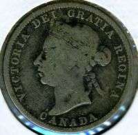 Canada 1900 Silver Coin   One Quarter  