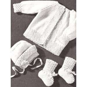  Vintage Knitting PATTERN to make   Baby Popcorn Sweater 