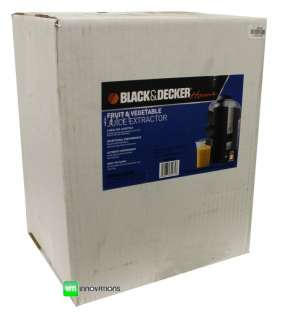 BLACK & DECKER JE2200B 400 Watt Fruit and Vegetable Juice Maker 