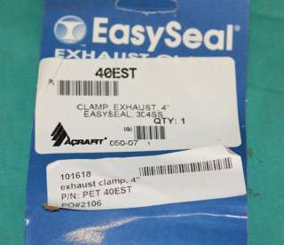 EasySeal Muffler Clamp 40EST 4 exhaust flat band 304ss  