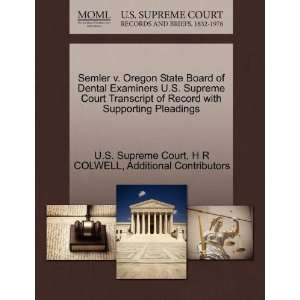  Semler v. Oregon State Board of Dental Examiners U.S 