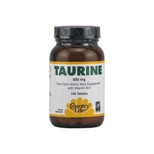  Country Life Taurine with Vitamin B 6    100 Tablets 
