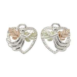  Black Hills Gold Sterling Silver Angel Earrings Jewelry