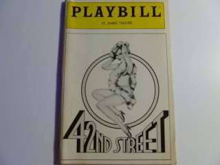 1988 42ND STREET ST. JAMES THEATER ALLEN ROSS PLAYBILL  
