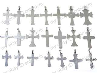 Wholesale jewelry lots Mixed 10X Stainless steel Men Lady Cross 