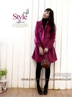 wholesale Stand Collar Double Breasted Long Puff Coat