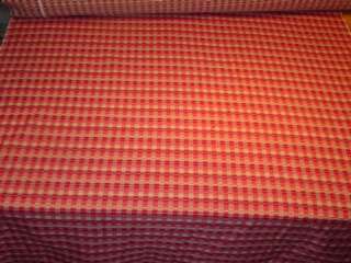 Penny Candy Red Gold Green Check Upholstery Fabric bty  