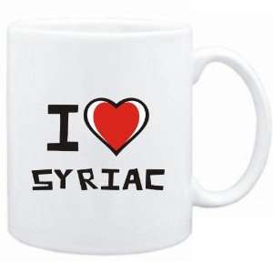  Mug White I love Syriac  Languages