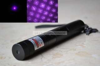 2in1 Focusable 405nm Violet/Blue Laser Pointer/Torch w/ Star Effect 
