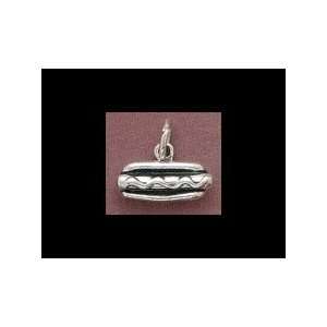  Sterling Silver Charm 9/16 in long Hot Dog Jewelry