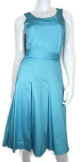 Calvin Klein Blue Dress Sz 12 Pleated Empire Waist Great Sunday Brunch 
