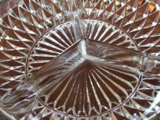 antique Glass heavy crafted bowl serving tray VERY NICE  