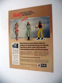Bally Outdoor Use Walk In Cooler Freezer 1978 print Ad  