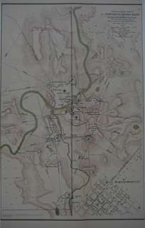 Civil War Map FORTRESS ROSECRANS Murfreesboro Tennessee  
