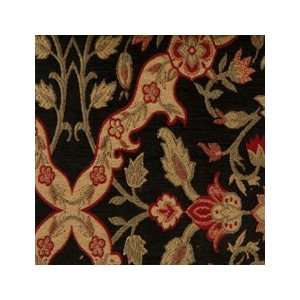  Floral   Large Black Tie by Highland Court Fabric 