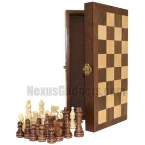 12 Folding Wooden Chess Set 