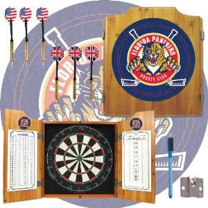  NHL Florida Panthers Dart Cabinet includes Darts and Board 