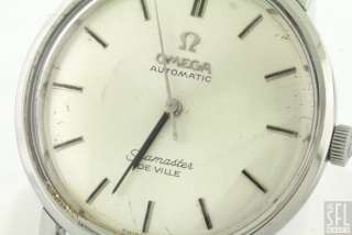 OMEGA SEAMASTER DEVILLE VINTAGE SS AUTOMATIC MENS WATCH W/ SILVER 