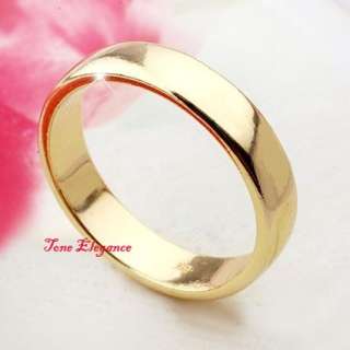9ct yellow gold GF Engagement wedding mens womens solid plain ring 