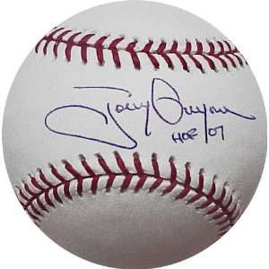   Gwynn Autographed Baseball with HOF 07 Inscription