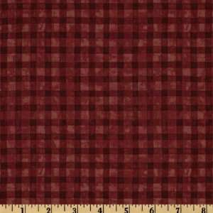  44 Wide Timeless Treasures Plaid Dark Red Fabric By The 