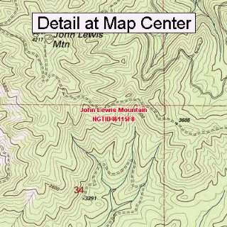USGS Topographic Quadrangle Map   John Lewis Mountain, Idaho (Folded 