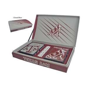Texas AM Aggies Gift Box Set  playing Cards & Dice  Sports 