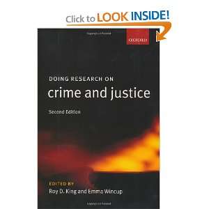  Doing Research on Crime and Justice (9780199287628) Roy 