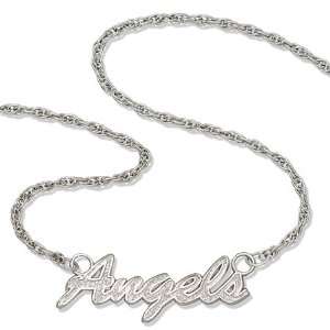  MLB Los Angeles Angels Script Necklace Sterling Silver 