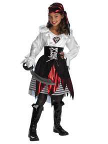 Deluxe Pirate Girl Caribbean Costume NIP 2 4  