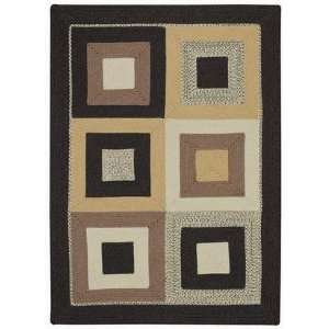 Capel Town Center 0219 Charcoal Black 375 5 x 7 Concentric Rectangle 