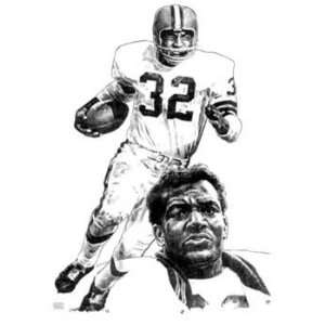  Jim Brown Cleveland Browns Lithograph