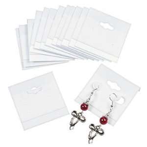  White Earring Cards   Beading & Tools & Essentials Arts 